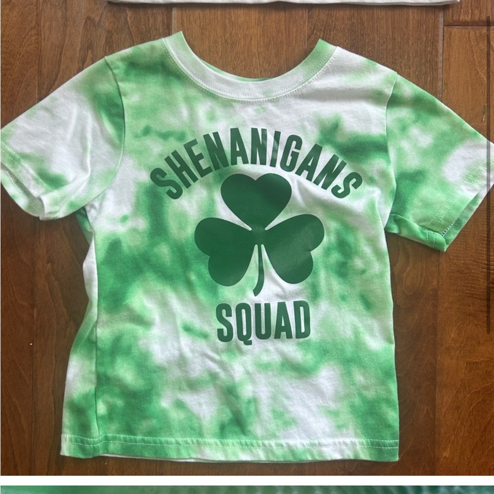 St. Patrick’s Day Vibrant Green Tie-Dye Short Sleeve Tee